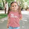 Bold Big Cousin T-Shirts for Girls Fun Family Outfits Mauve Shirt view 2