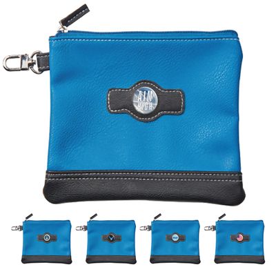 Clip Wipes Air Force Golf Valuables Pouch with Zipper (Blue-Aim High)