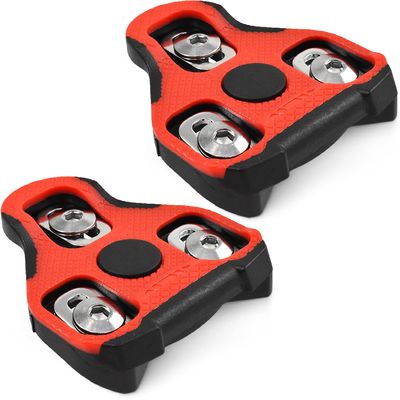 Look KEO Compatible Bike Cleats 7 Degree Float Replacement Clipless Cleat for KEO Standard Bicycle Pedals Features Large Red TPU Surface for Better Pedal Grip