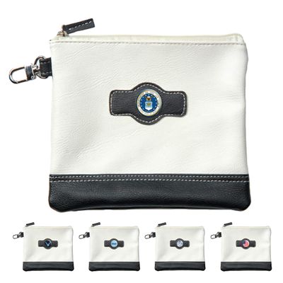 Clip Wipes Air Force Golf Valuables Pouch with Zipper (White-Seal)