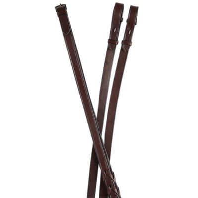 Collegiate Essential Plain Laced Reins, Brown, 5/8"x54"