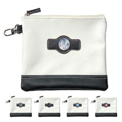 Clip Wipes Air Force Golf Valuables Pouch with Zipper (White-Aim High)