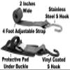 CustomTieDowns 2 Pack, 2 Inch x 4.5 Foot Quick Release Transom Strap. (Gray) view 2