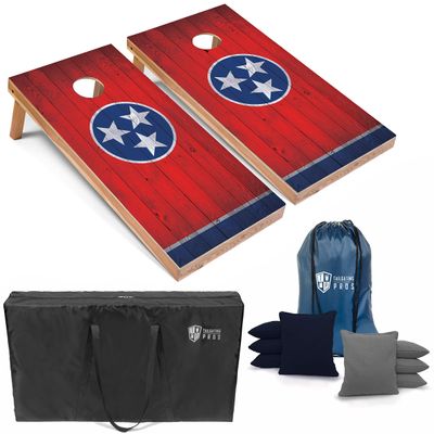 Tailgating Pros Regulation Flag Cornhole Board Sets * Includes 8 Bean Bags and Carrying Totes * 4'x2' Flag Toss Game * Several Corn Hole Board Designs to Choose from!
