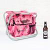 WEDDINGSTAR Customizable Folding Cooler Chair Monogram Embroidered  Pink Camouflage view 3