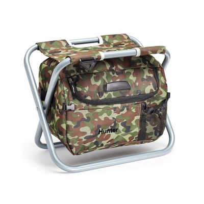 WEDDINGSTAR Customizable Folding Cooler Chair Monogram Embroidered Green Camouflage