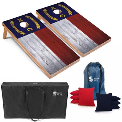 Tailgating Pros Regulation Flag Cornhole Board Sets * Includes 8 Bean Bags and Carrying Totes * 4'x2' Flag Toss Game * Several Corn Hole Board Designs to Choose from!