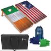 Tailgating Pros Regulation Flag Cornhole Board Sets * Includes 8 Bean Bags and Carrying Totes * 4'x2' Flag Toss Game * Several Corn Hole Board Designs to Choose from! view 1