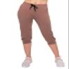 ALWAYS Womens Capri Jogger Sweatpants with Pockets  Super Soft Stretch Lounge Pants, Casual Joggers for Women, Yoga Workout & Daily Wear, Tan S view 2