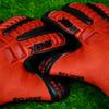 Renegade GK Eclipse Diablo Professional Goalie Gloves with Pro Fingersaves | 4mm EXT Contact Grip | Red & Black Soccer Goalkeeper Gloves (Size 7, Youth, Junior, Neg. Cut, Level 5) view 4