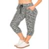 ALWAYS Women's Capri Joggers with Pockets - Lightweight Stretch Sweatpants for Yoga Workout Lounge, Soft Athletic Pants with Drawstring, Space Dye Capri Blue M