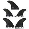 KONA SURF CO. Single Tab (5 Fin) Shortboard Surfboard Fins in Carbon Lines/Black Comb sz:Large (165lb - 200lb) view 1