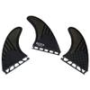 KONA SURF CO. Single Tab (5 Fin) Shortboard Surfboard Fins in Carbon Lines/Black Comb sz:Large (165lb - 200lb) view 2