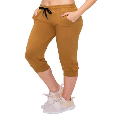 ALWAYS Womens Capri Jogger Sweatpants with Pockets  Super Soft Stretch Lounge Pants, Casual Joggers for Women, Yoga Workout & Daily Wear, Gold Mustard S