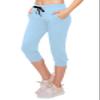 ALWAYS Womens Capri Jogger Sweatpants with Pockets  Super Soft Stretch Lounge Pants, Casual Joggers for Women, Yoga Workout & Daily Wear, Sky Blue S view 1