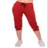 ALWAYS Womens Capri Jogger Sweatpants with Pockets  Super Soft Stretch Lounge Pants, Casual Joggers for Women, Yoga Workout & Daily Wear, Red US 2XL view 2