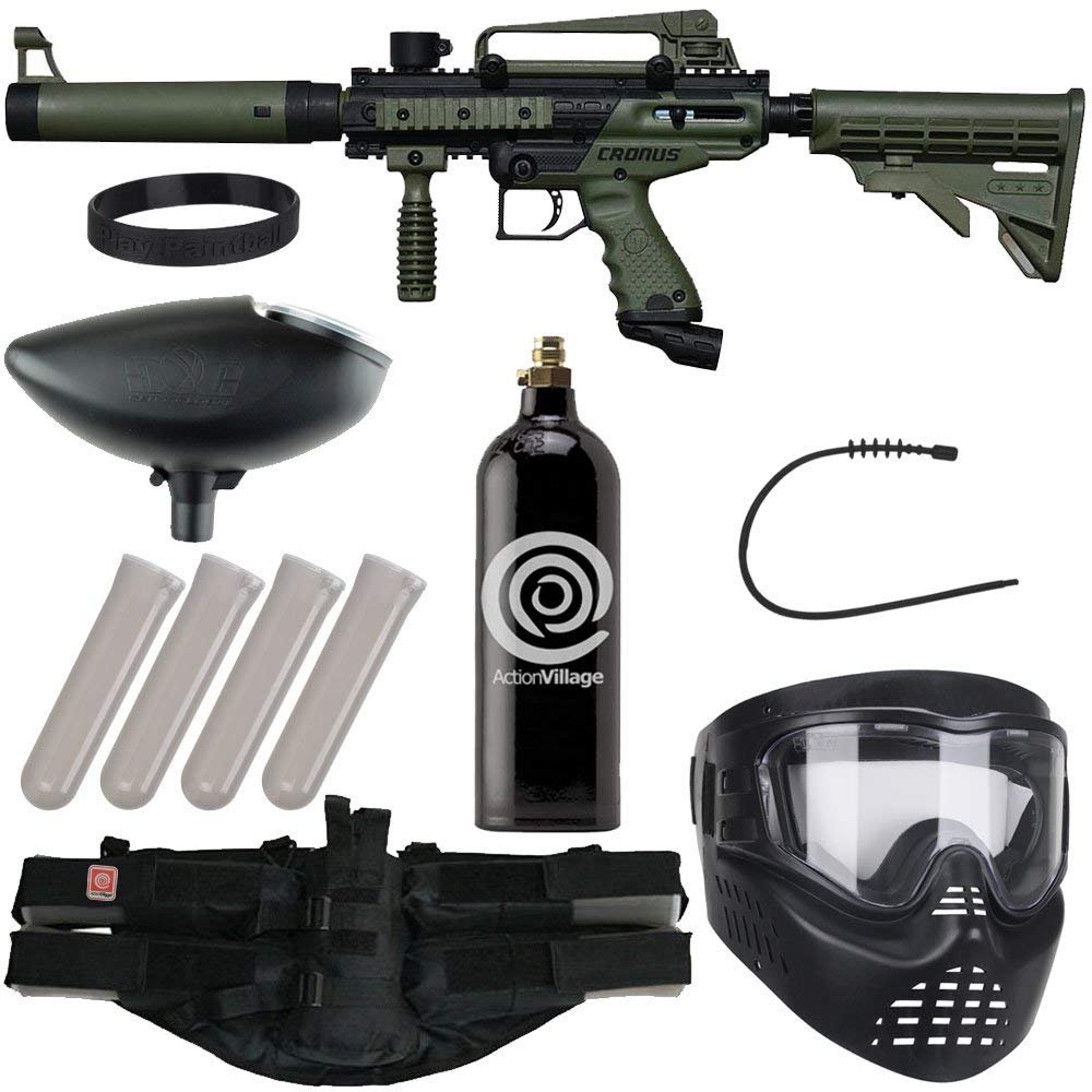 Action Village Tippmann Cronus Epic Paintball Gun Package Kit - Basic & Tactical (Olive Tactical)