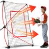 NETPLAYZ Baseball Kids Training Net - Pitch Back, Fielding Practice, Rebound, Throwing Return Exercise | Youth Sport Gifts, Softball Equipment & Gear, Black, One Size (NOC011402020) view 1