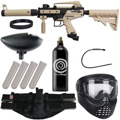 Action Village Tippmann Cronus Epic Paintball Gun Package Kit - Basic & Tactical (Tan Tactical)