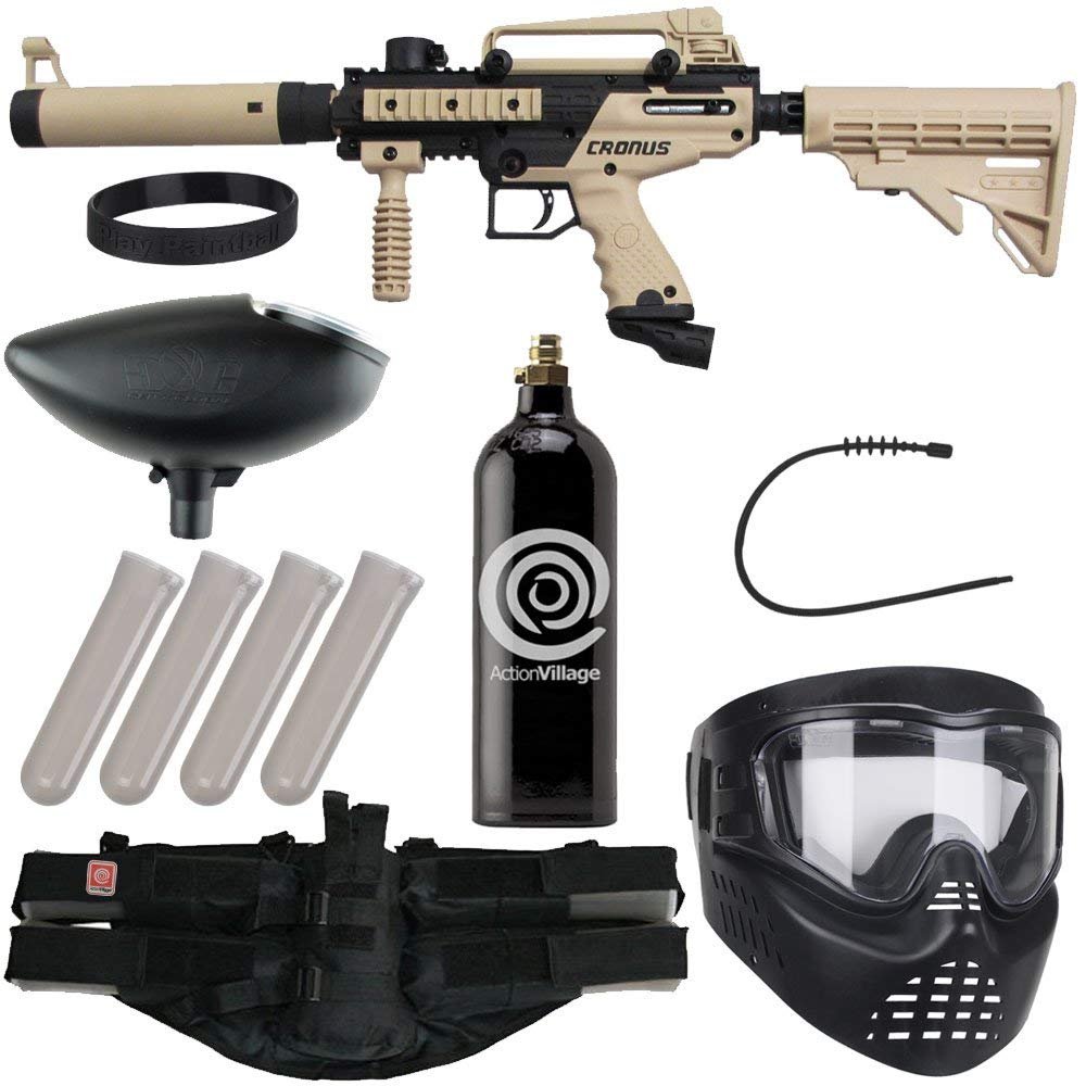 Action Village Tippmann Cronus Epic Paintball Gun Package Kit - Basic & Tactical (Tan Tactical)
