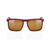 100% Renshaw Square Glacier Style Sunglasses - Durable, Lightweight Active Performance Eyewear w/Rubber Temple Grip & Side Glare Shield (Soft TACT Crimson - Bronze) view 2