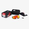 100% Speedtrap Sport Performance Sunglasses - Sport and Cycling Eyewear - Soft Tact Stone Grey - Smoke Lens view 4