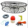 KUFA CT50 Sports Foldable Crab Trap with 11" Red/White Floats, Harness, Bait Bag & Crab Caliper Combo (CT50+CAC14) view 1