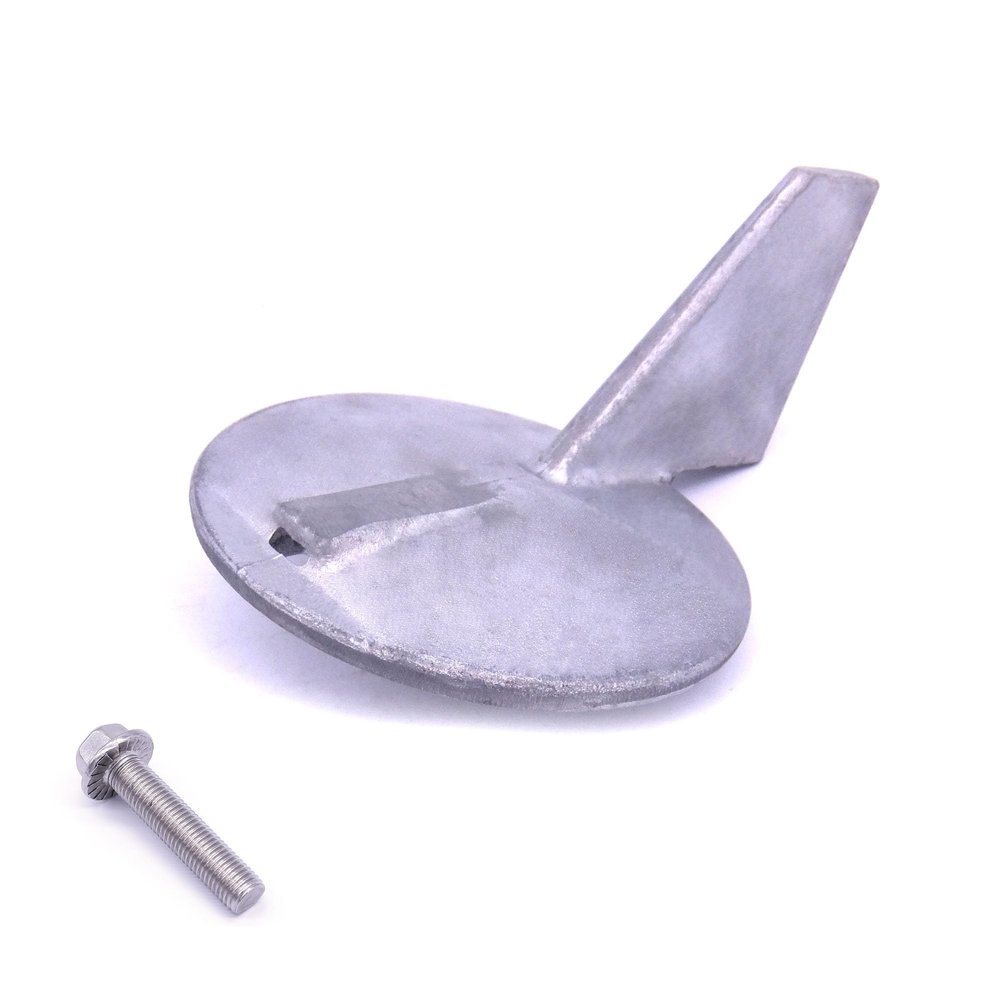 Boat Motor 6J9-45371-00 6J9-45371-01 6K1-45371-02 Trim Tab Skeg Anode for Yamaha Outboard Engine 115HP 150HP 175HP 200HP, fits Sierra 18-6035