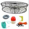 KUFA CT50 Sports Foldable Crab Trap with 100' Lead core Line,13" Red/White Floats, Harness, Bait Bag & Crab Caliper Combo (CT50+CAC37) view 1
