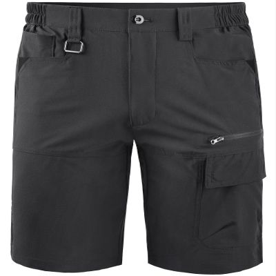 Mr.Stream Men's Summer Quick Drying Fishing Zipper Pocket Elastic Waist Golf Cargo Shorts 3201 Black 2XL