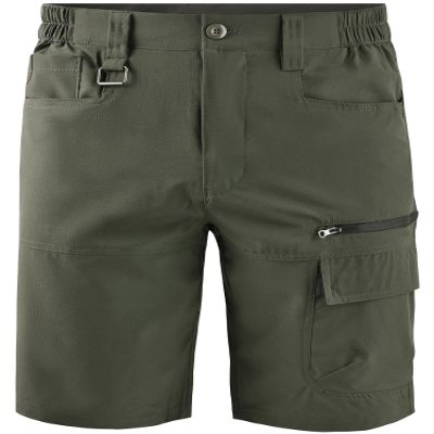 Mr.Stream Men's Summer Quick Drying Fishing Zipper Pocket Elastic Waist Golf Cargo Shorts 3201 Green S