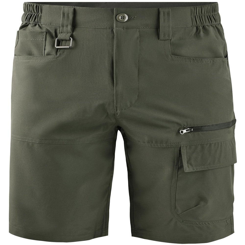 Mr.Stream Men's Summer Quick Drying Fishing Zipper Pocket Elastic Waist Golf Cargo Shorts 3201 Green S