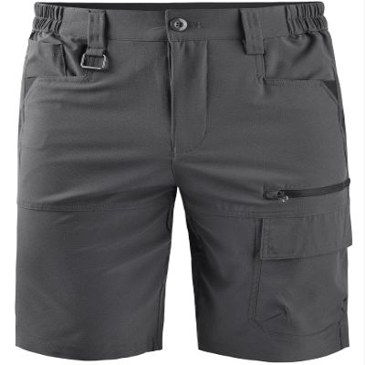 Mr.Stream Men's Summer Quick Drying Fishing Zipper Pocket Elastic Waist Golf Cargo Shorts 3201 Gray 2XL