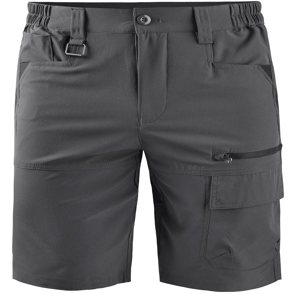 Mr.Stream Men's Summer Quick Drying Fishing Zipper Pocket Elastic Waist Golf Cargo Shorts 3201 Gray 2XL