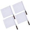 4 pcs Hand Signal Flags Stainless Steel Pole Match Solid Color Flag for Football White view 3