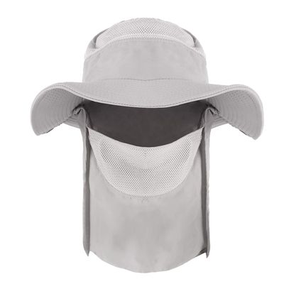 Womens Summer Sunhat Wide Brim Roll Up Sun Visor Hat with Neck Shield Cover Outdoor Cycling UV Sun Protection Block Hat Gray-a