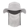 Womens Summer Sunhat Wide Brim Roll Up Sun Visor Hat with Neck Shield Cover Outdoor Cycling UV Sun Protection Block Hat Gray-a view 1