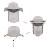 Womens Summer Sunhat Wide Brim Roll Up Sun Visor Hat with Neck Shield Cover Outdoor Cycling UV Sun Protection Block Hat Gray-a view 3