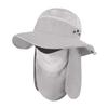 Womens Summer Sunhat Wide Brim Roll Up Sun Visor Hat with Neck Shield Cover Outdoor Cycling UV Sun Protection Block Hat Gray-a view 4