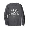 Idaho - The Gem State Est. 1890 Vintage Mountains Gift Long Sleeve T-Shirt view 1