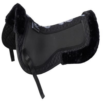 Rhinegold Unisex's 447-C-BK Interchangeable Trimmed Half Pad, Black, Cob