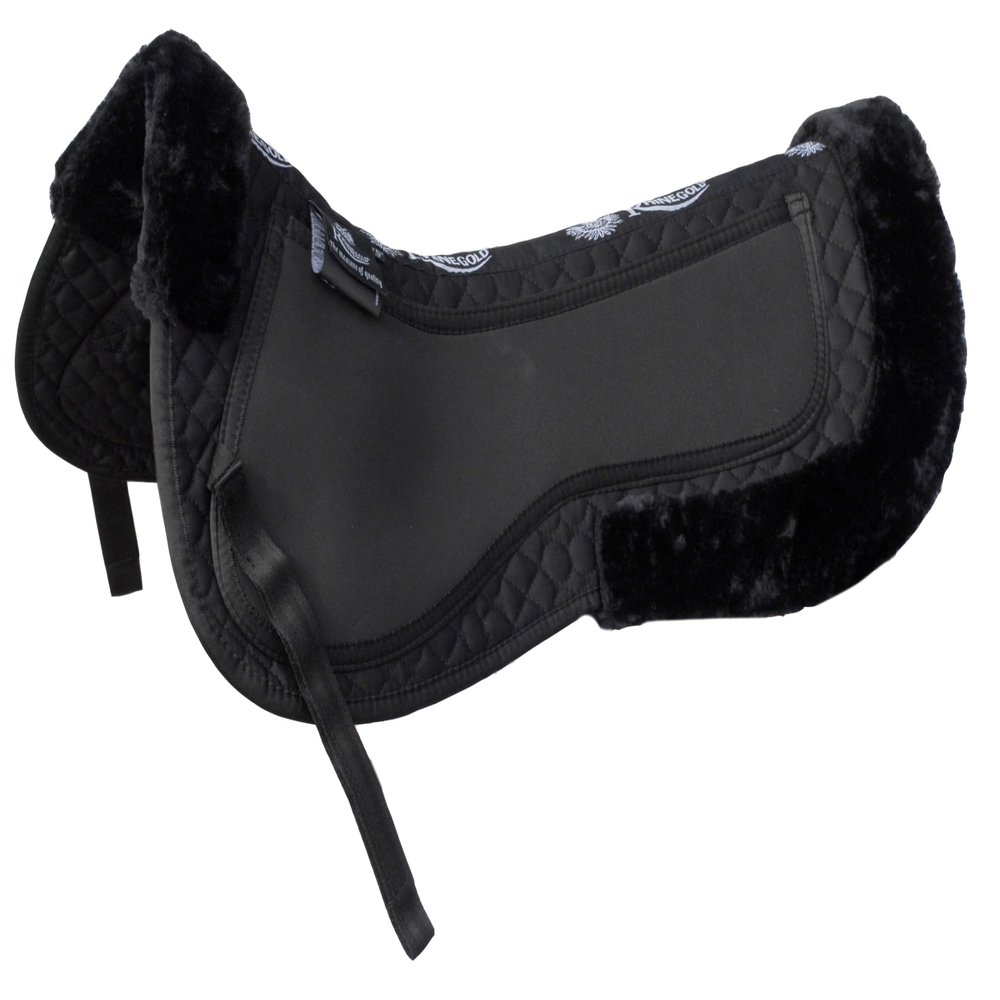 Rhinegold Unisex's 447-C-BK Interchangeable Trimmed Half Pad, Black, Cob