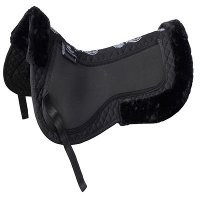 Rhinegold Unisex's 447-F-BK Interchangeable Trimmed Half Pad, Black, Full