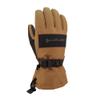 Carhartt Boys' Junior Waterproof Insulated Gauntlet Glove, Brown Black, Medium view 1