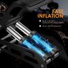 VERENO Double Barrel Bike Floor Foot Pump,Portable Air Pump Inflator Pump with 160PSI Precision Pressure Gauge Fits Presta Schrader and Deutschland Valve for Bicycle,Ball,Scooter,Car,Toys Inflatable view 2