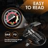 VERENO Double Barrel Bike Floor Foot Pump,Portable Air Pump Inflator Pump with 160PSI Precision Pressure Gauge Fits Presta Schrader and Deutschland Valve for Bicycle,Ball,Scooter,Car,Toys Inflatable view 3