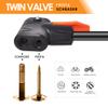 VERENO Double Barrel Bike Floor Foot Pump,Portable Air Pump Inflator Pump with 160PSI Precision Pressure Gauge Fits Presta Schrader and Deutschland Valve for Bicycle,Ball,Scooter,Car,Toys Inflatable view 4
