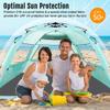 WhiteFang Deluxe XL Pop Up Beach Tent Sun Shade Shelter for 3-4 Person, UV Protection, Extendable Floor with 3 Ventilating Windows Plus Carrying Bag, Stakes, and Guy Lines (Mint Green) view 3