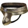 JOCKMAILSexy Men Underwear Jockstrap Snakeskin men hot Gay Men Underwear (X-Large, Gold) view 1