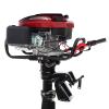 TFCFL Outboard Motor Boat Engine, 3.5/3.6/4/6/6.5/7 HP 2/4 Stroke Outboard Motor Marine Inflatable Fishing Boat Engine with CDI Water Air Cooling System (7HP 4 Stroke 173CC 20'') view 2